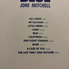 BLUE BY JONI MITCHELL 1971 SOFT COVER SONGBOOK – MUSIC/PHOTOS/LYRICS – C HANSEN