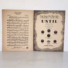 Vintage 1952 Until Sheet Music for Piano Guitar Uke Vocal