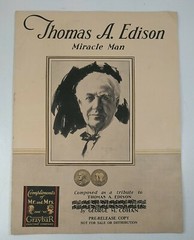 Thomas A Edison Miracle Man 1929 Advertising GraybaR Electric Co Sheet Music