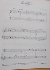 David Karp Nightfall Early Intermediate Piano Duet Unmarked