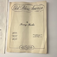 Irving Berlin Music Corp. God Bless America Sheet Music Piano Voice Patriotic