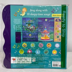 Bedtime Songs 11 Button Song Book – by Scarlett Wing (Hardcover) NEW