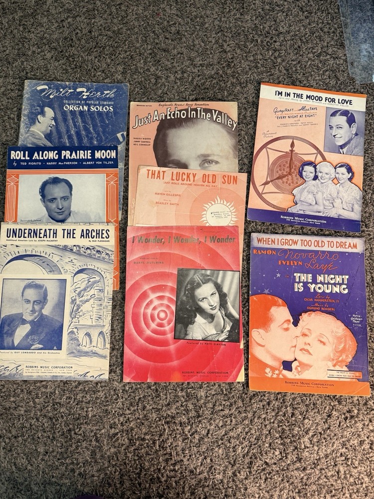 Vintage Robbins Music Corporation Sheet Music Lot of 8 1930s-1940s Love Songs