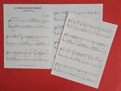 A Whole New World Sheet Music Duet Piano Guitar Vocals Walt Disney Aladdin Theme