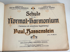 1904 Paul Hassenstein Schule Normal Harmonium Antique Music Method Book