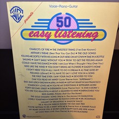 WB Music Presents 50 Easy Listening Sheet Music Voice/Piano/Guitar Vintage (VG)