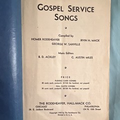Rodeheaver Hall-Mack Gospel Song Books Lot of 8 Solos & Duets Series, Choir