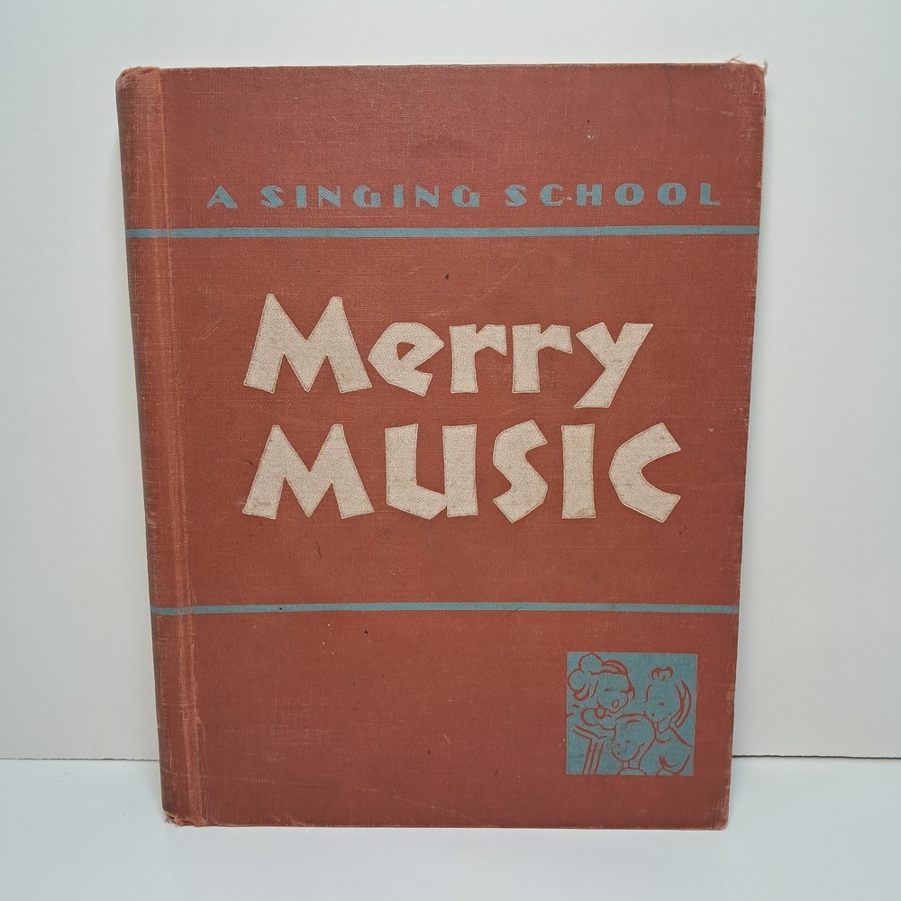 1939 Merry Music Songbook Vintage Hardcover School Book
