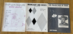 Mixed Lot of 60 Vintage 1950&rsquo;s-1960&rsquo;s Piano Vocal Sheet Music. Folk, Pop, Etc.