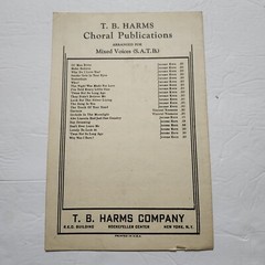 T. B. Harms Choral Publications Arranged for Four Part Female Voices Sheet Music