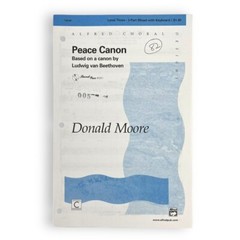 90-PACK LOT Alfred Choral Sheet Music « Peace Canon » 3-Part Mixed Voices Keyboard