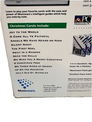 Musicware 1994 PC Dual Media Christmas Carols Learn To Play & Enjoy Piano W/Book