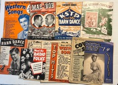 Lot Of 12 Vintage Song Books/Sheet Music- 1930’s-1940’s – Western, Country, Folk