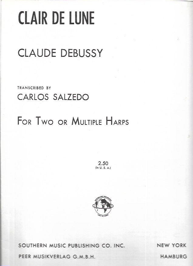 Clair de Lune for 2 or Multiple Harps transcribed by Carlos Salzedo