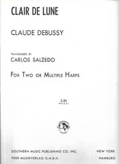 Clair de Lune for 2 or Multiple Harps transcribed by Carlos Salzedo
