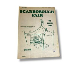 Vintage Sheet Music Scarborough Fair Piano Solo Arthur Zep Old English Song