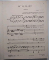 Britten: Peter Grimes vocal score (Boosey and Hawkes 15730) ex-library VG