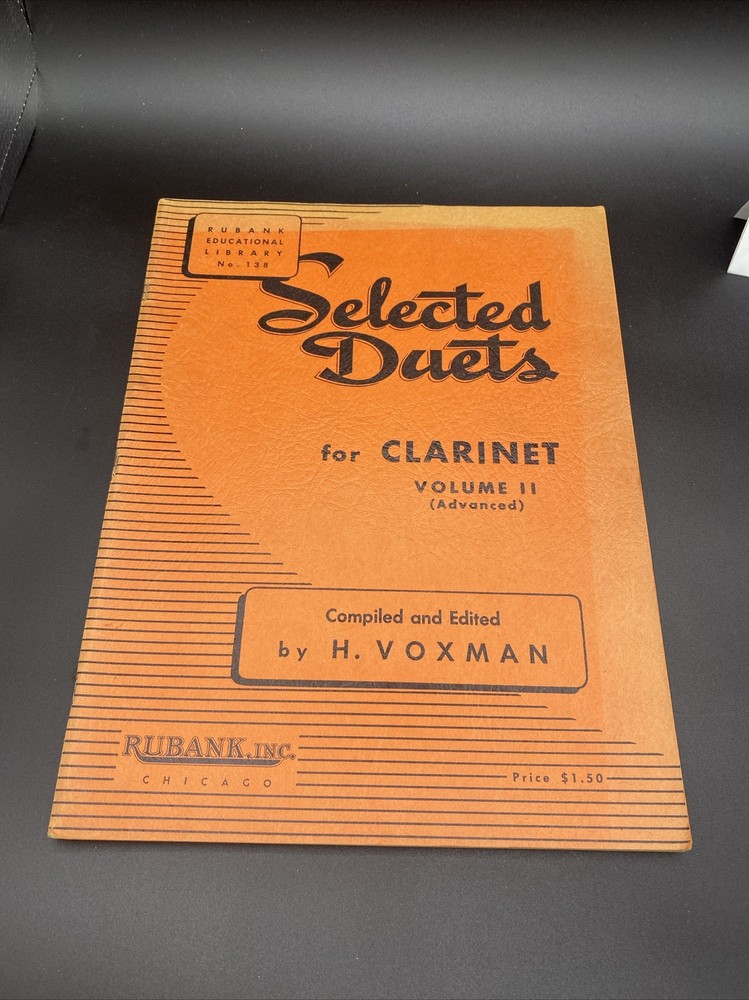 Vintage Selected Duets for Clarinet Vol. ll Rubank Inc