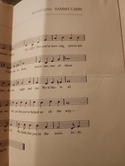 1967 SAMMY CAHN INVITE SONG SHEET HONOR JUDY ROSENBERG EINSTEIN MEDICAL COLLEGE