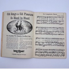 Vtg 1940 Songs of Stephen Foster Songbook SweetHeart Soap Ad George Carlson