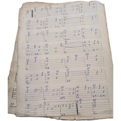 Mixed Media Art 1930 Ephemera Sheet Music instruction Equip Ads Handwritten