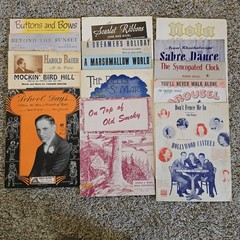 Lot Of 15 Vtg 1940s Sheet Music Folk Musicals Pop Bob Hope Jane Russell