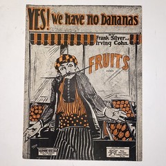 Vintage 1923 Yes! We Have No Bananas Sheet Music by Frank Silver & Irving Cohn