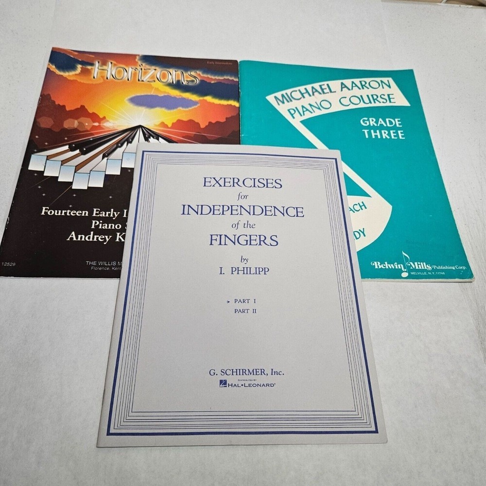 Piano Instruction/Solos/Exercises Book Lot of 3