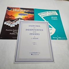 Piano Instruction/Solos/Exercises Book Lot of 3