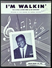 1957 FATS DOMINO « I&rsquo;M WALKIN' » CLASSIC SHEET MUSIC – ROCK & ROLL ERA – R&B