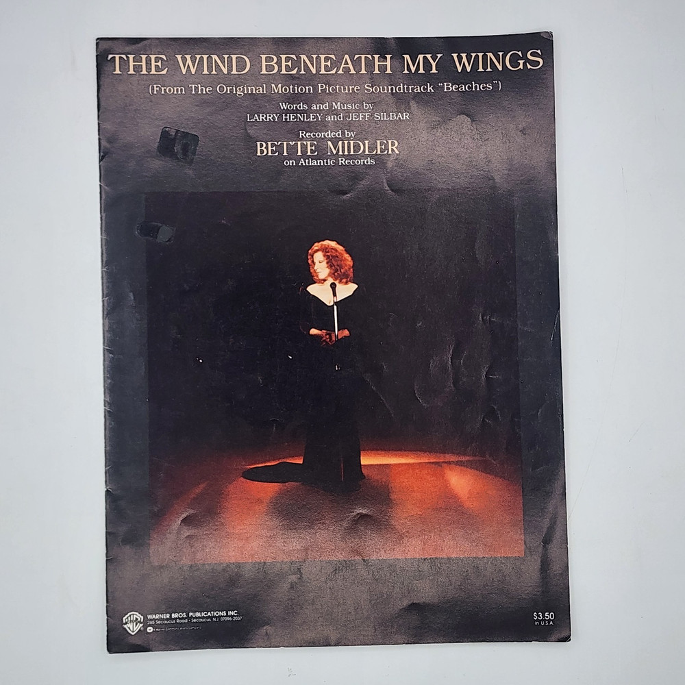Sheet Music The Wind Beneath My Wings 1989 (Beaches) Bette Midler