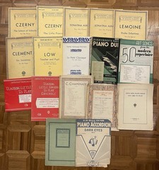 Vintage Piano Music Books Lot of 17 Classical Schirmer Czerny & More