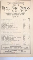 Witmark Choruses Sheet Music Songbook Three-Part Chorus Popular & Religious 1926