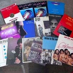 Vtg Rock Sheet Music Books Beatles, Journey, Genesis, Billy Joel, Doobie Bros