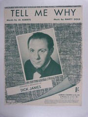 song sheet TELL ME WHY Dick James 1951
