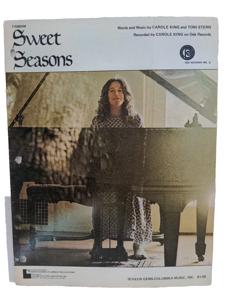 Sweet Seasons Sheet Music Carole King Piano Voice Guitar 70s Folk Rock Pop F1C