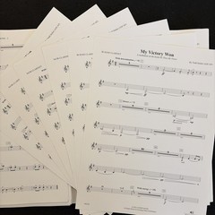 My Victory Won Todd Stalter Concert Band Complete Set Score Parts Grade 3.5