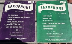 VTG c. 1940s-50s Chas H. Hansen Popular Saxophone Solos Music Books/Sheet Music