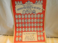 VINTAGE PIANO, GUITAR, VOCAL SHEET MUSIC “AROUND THE WORLD”