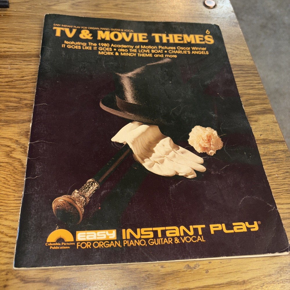 TV & Movie Themes, Easy Instant Play Songbook Organ Piano Guitar Vocal 1980