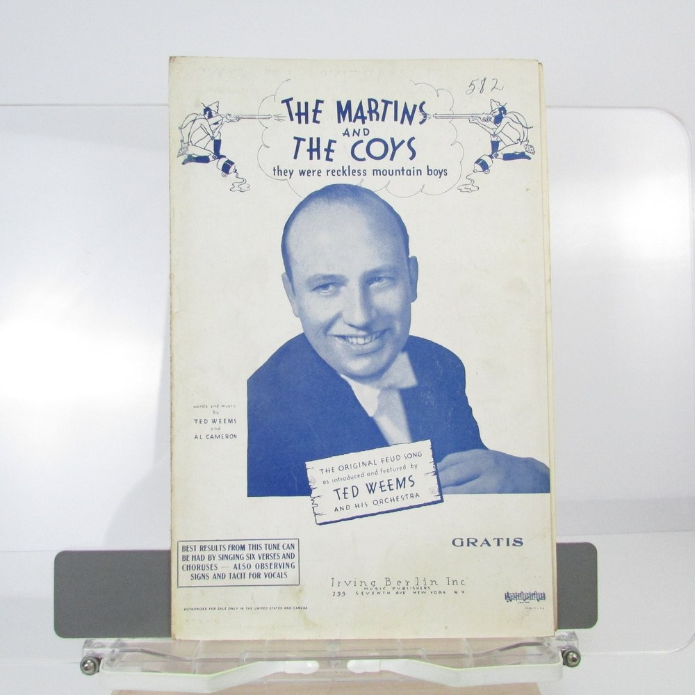 The Martins and the Coys Sheet Music Ted Weems Orchestra Guitar Irving Berlin