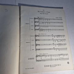 Vintage Randall Thompson Requiem Excerpts E.C. Schirmer Sheet Music
