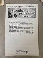 Sacred Choral Octavo Grab Bag 16 SATB Church Anthems (1960s)