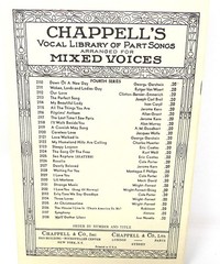 Can Can Sheet Music 1950&rsquo;s Piano SATB Chappells Mixed Voices US Seller