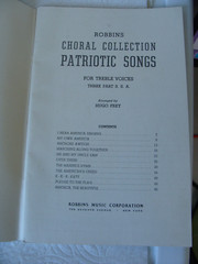 NEW Vtg 40s Robbins Music Corp Choral Patriotic AMERICA USA Song Book HUGO FREY