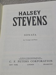 Halsey Stevens Sonata Trumpet & Piano Sheet Music Book 2008+ Print Very Good