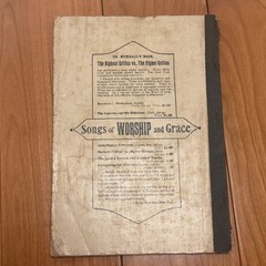 Antique 1904 Songs of Worship and Grace Hymnal – L.W. Munhall Cloth Cover 5×7