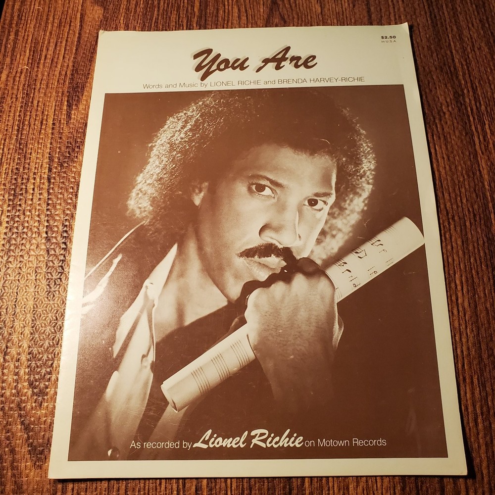 You Are Sheet Music as recorded by Lionel Richie Richie Cherry Lane P/V/G