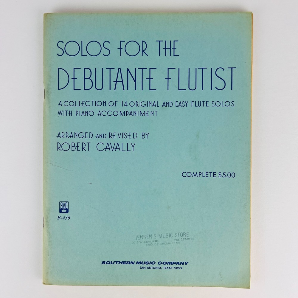 Solos For The Debutante Flutist & Piano Accompaniment Song Book Sheet Music B436