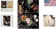 Blank Sheet Music Notebook 100 Pages 26x19cm Flora Spiral Bound Design